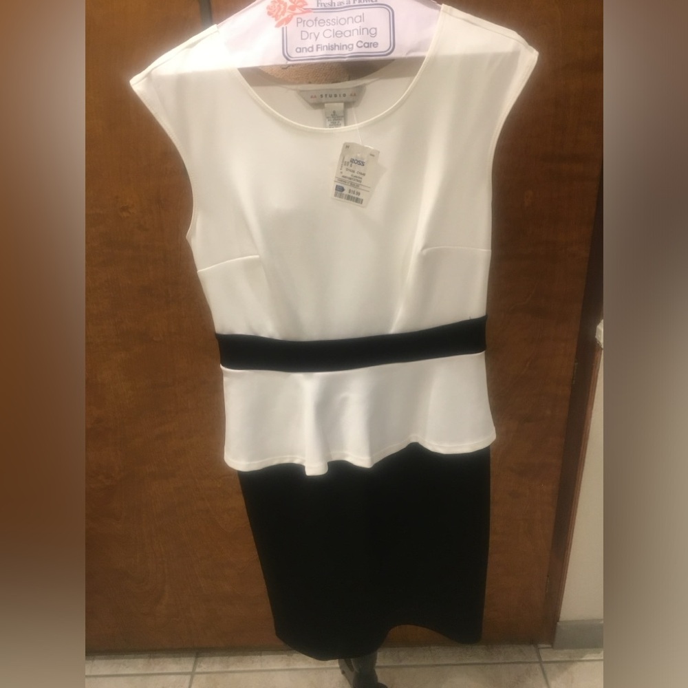 Elegant White and Black Women's dress
